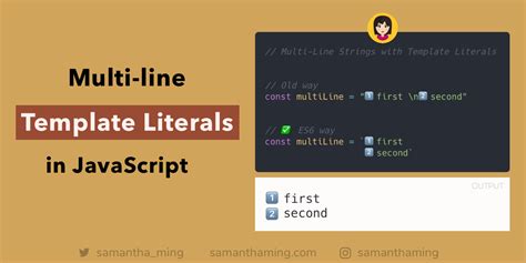 js multi line string template.